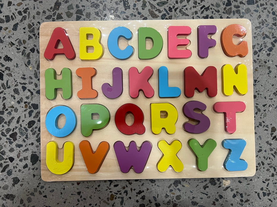 Wooden Alphabet Letters Baby Toddler Brain Training Montesorri Toy Learning