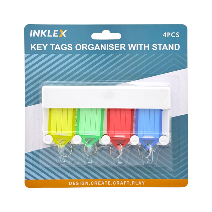 Key Tags with Stand - 4-Pack