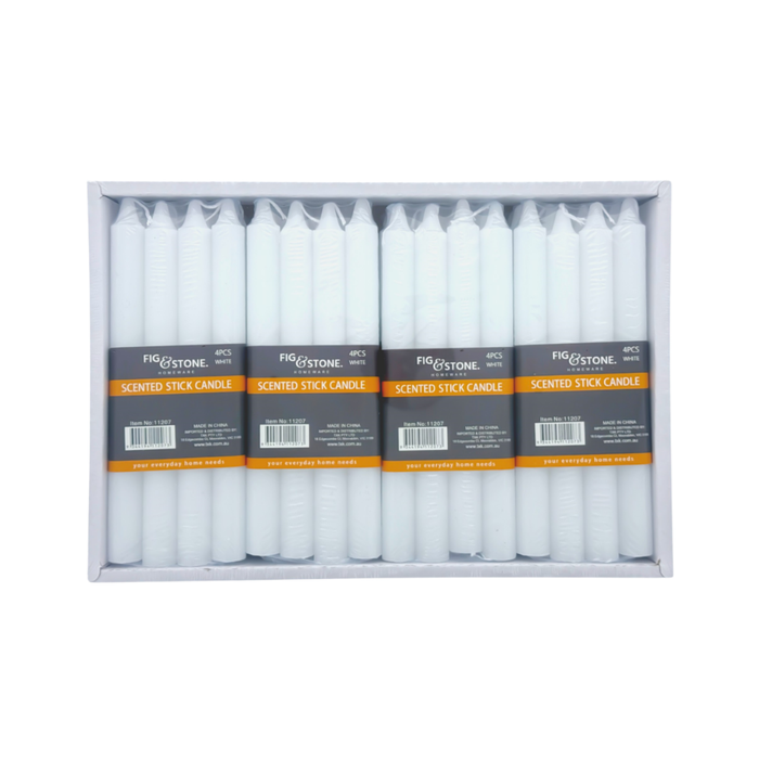 Scented Candlestick 4pcs - White