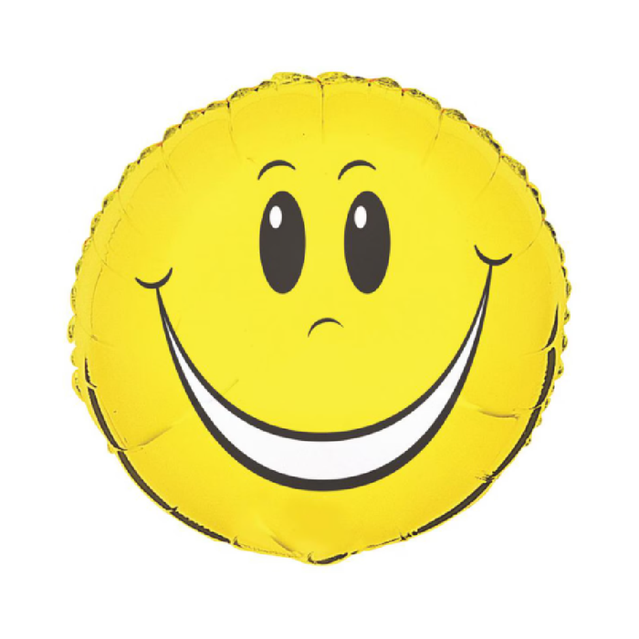 Smiley Face 45cm (18") Foil Balloon Packaged