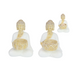 14cm White & Natural Rulai Buddha Holding Tealight - Tealight, candle, and burner holders by Casaliving&nbsp;