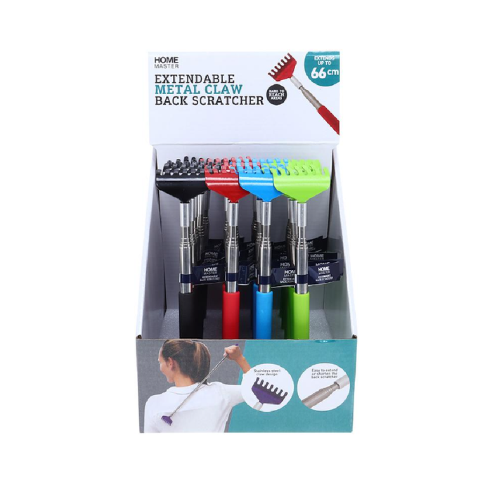 Back Scratcher 5 Assorted Colours Extendable from 18cm to 54cm