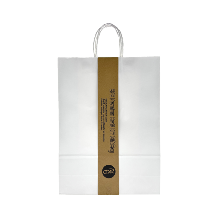 White Craft Paper Bags (31 × 42 × 12 cm) 2pcs