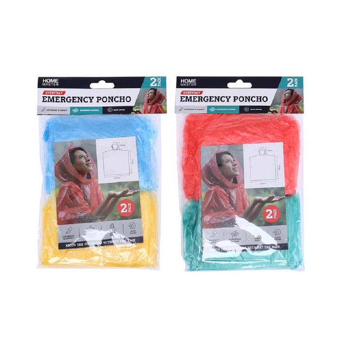 Poncho Colour Emergency 2pk