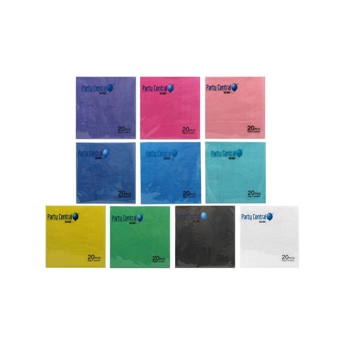 Napkins 2ply Coloured  33cm x 33cm 20pc
