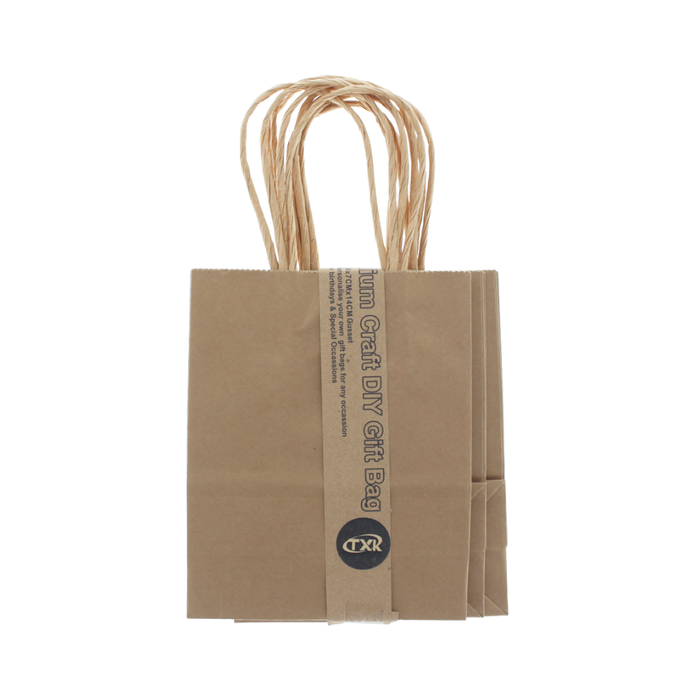 Brown Craft Paper Bags (12 × 7 × 14 cm) 5pcs