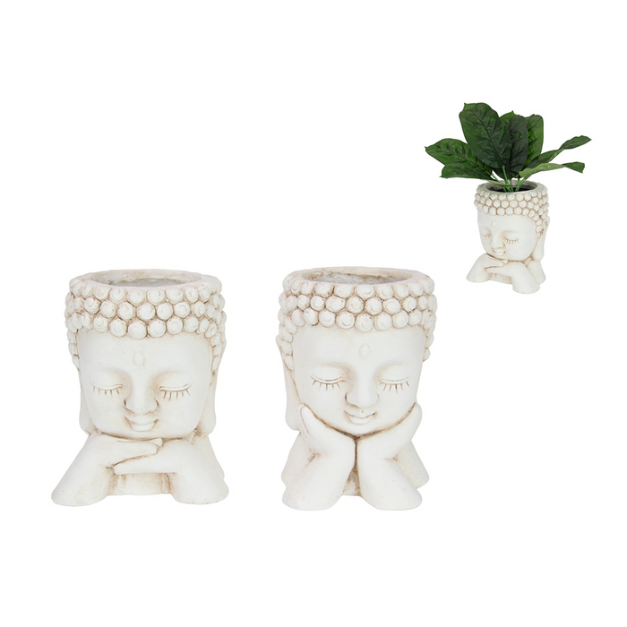 20cm Cream Buddha Planter - Buddha Statues by Casaliving&nbsp;