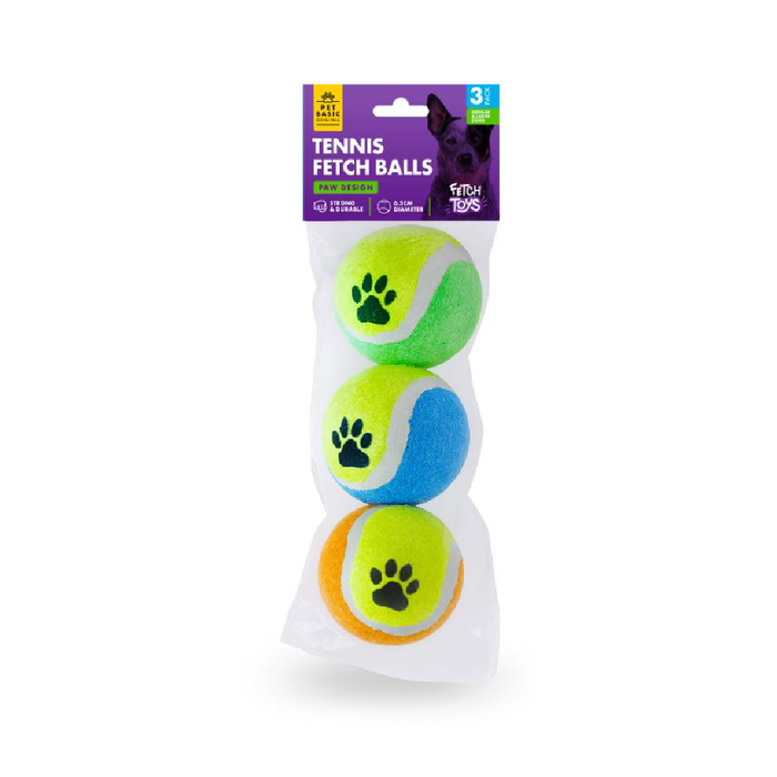 Dog Toy Tennis Pench Balls Pet 3pc