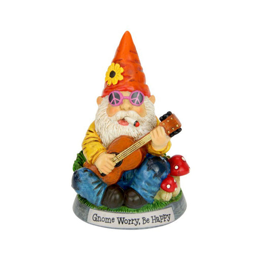 21cm Hippy Gnome - Gnome Worry Be Happy | Gnome and Bird Figurines by Casaliving&nbsp;
