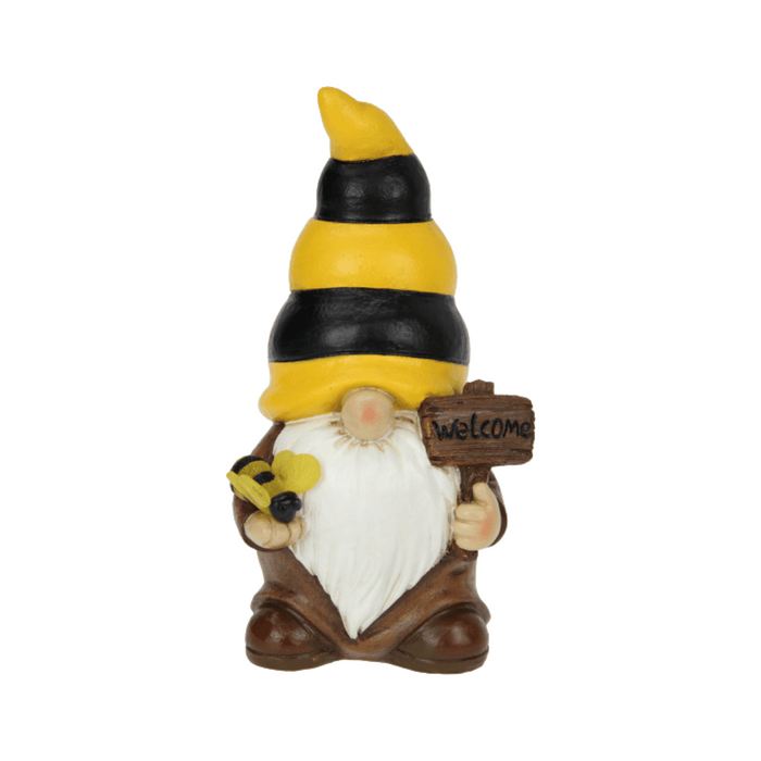 21cm Standing Bee Gnome with Solar Bee | Gnome and Bird Figurines by Casaliving&nbsp;