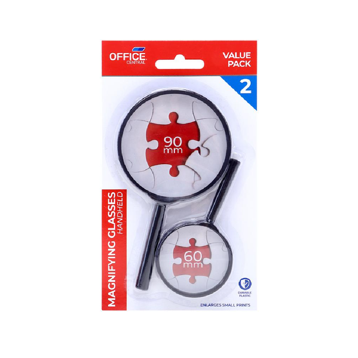 Magnifying Glasses 2pk - 1 × 90mm and 1 × 60mm