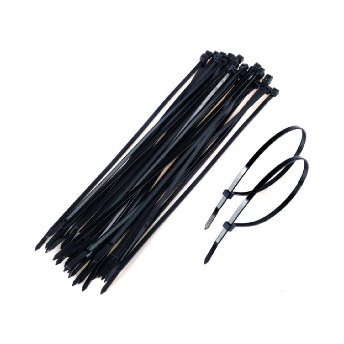 Cable Ties Black & Clear Assorted In Carton 300mm × 4.8mm 36pc