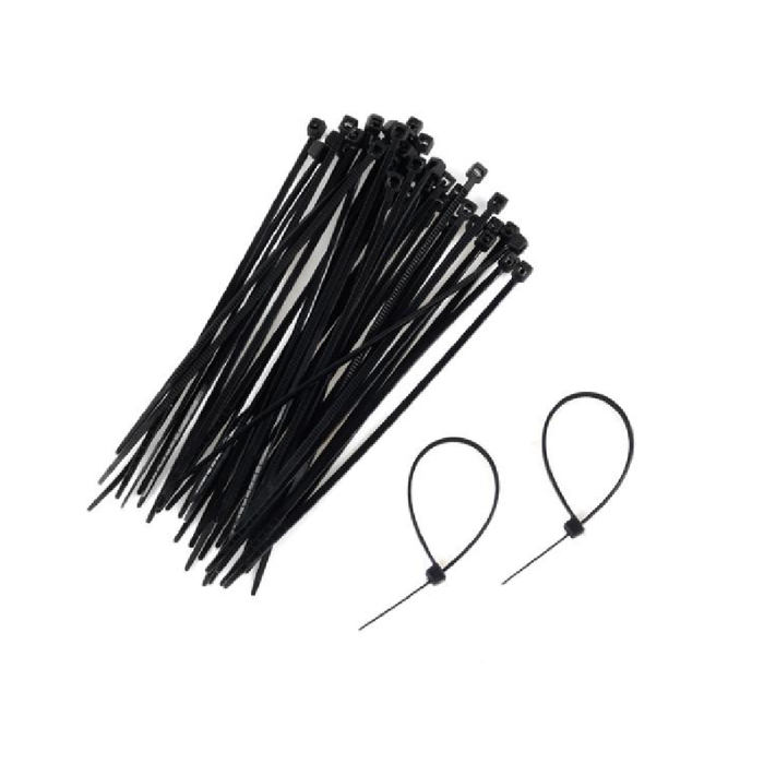 Cable Ties Black & Clear Assorted In Carton 100mm × 2.5mm 200pc