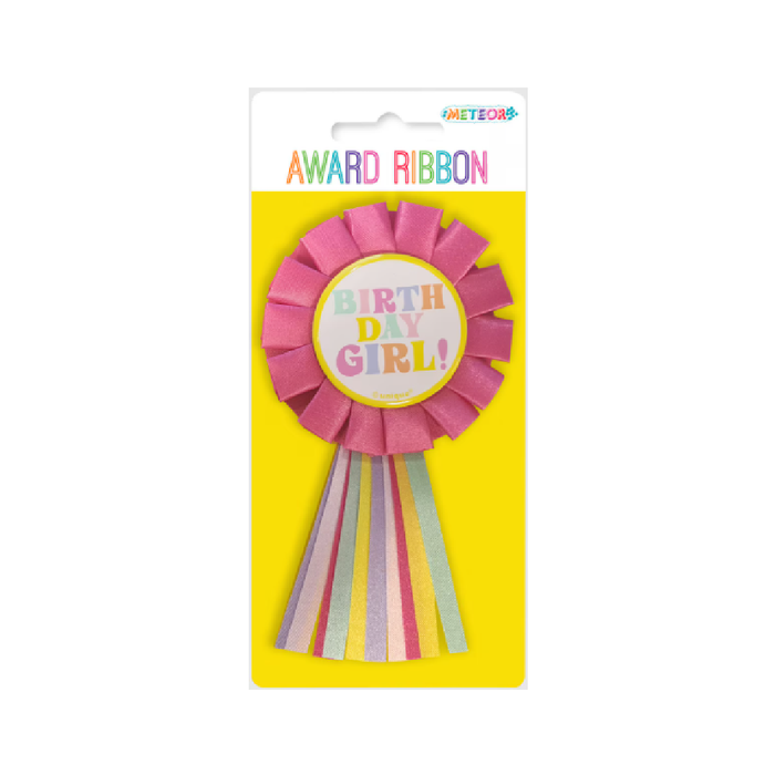 Pastel Pink "Birthday Girl" Award Ribbon