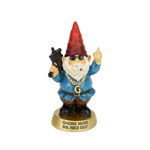 23cm Gnome with Gun - Gnome More Mr. Nice Guy | Gnome and Bird Figurines by Casaliving&nbsp;