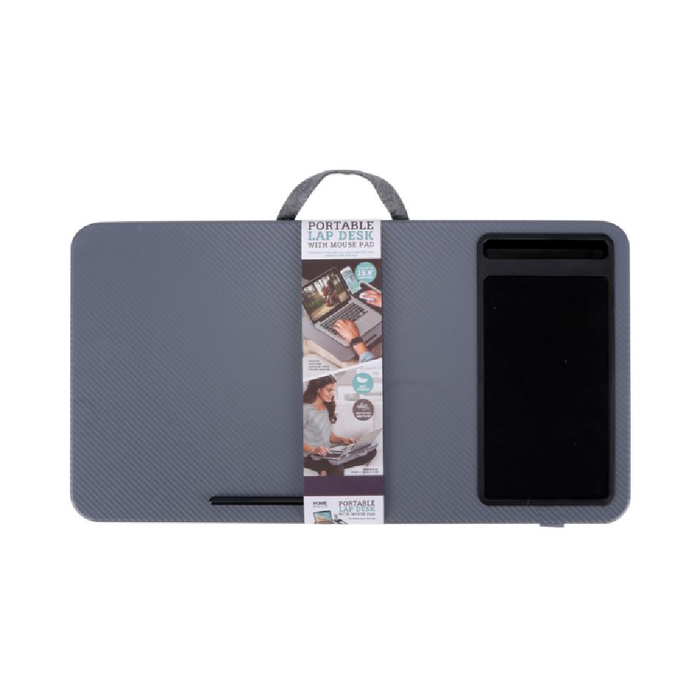 Cushioned Laptop Desk with Mouse Pad- Grey 30cm × 53cm