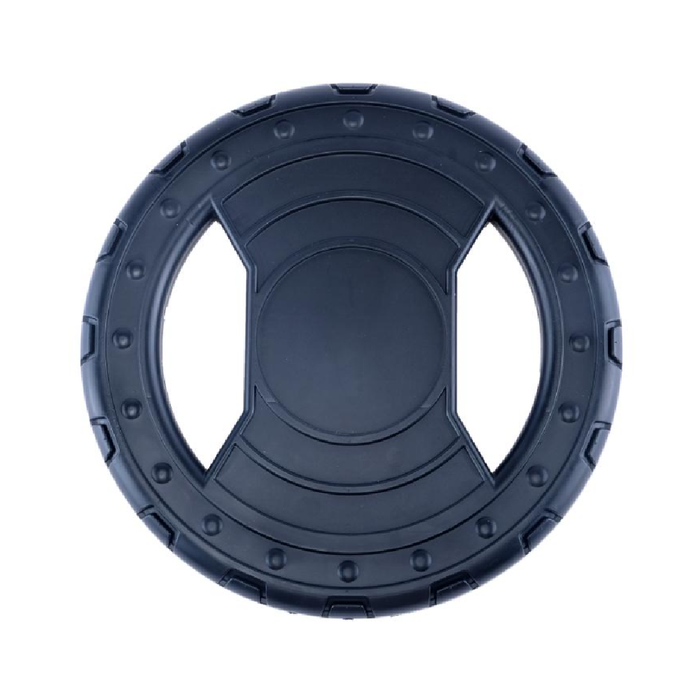 Tough Dog Toy TPR Round Zeus Collection Black 20.5cm × 2cm