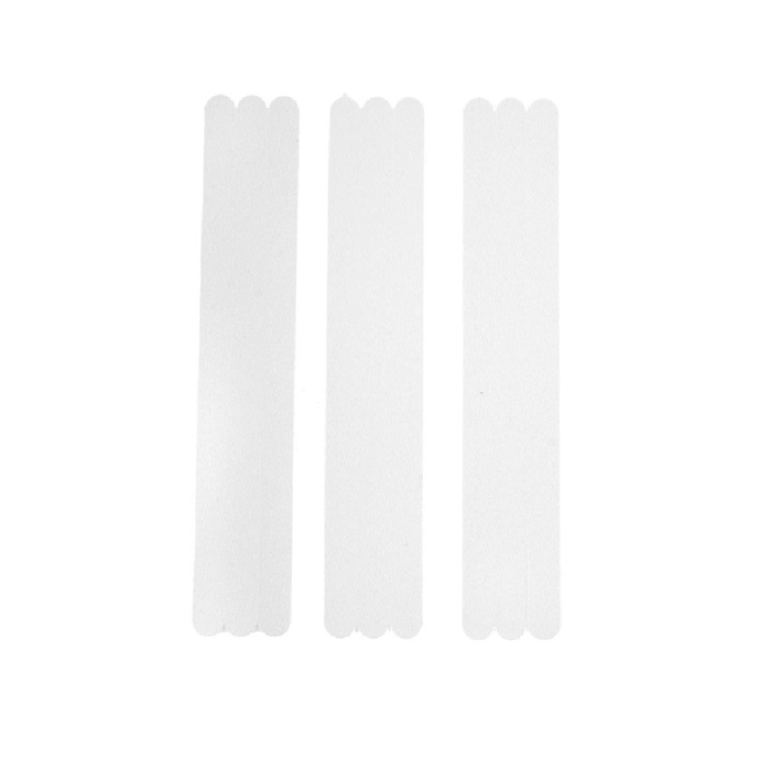 Tape Pre-Cut Strips Non-Slip Grip Tape Bathroom White 300mm × 18mm 9pk