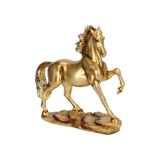 26cm Shining Gold Horse on Base | Living room decorations by Casaliving