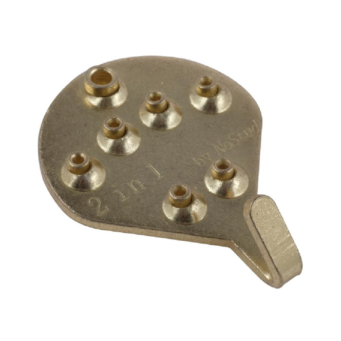 Hook Picture Brass Plated 1pc Includes 7 Nails (Holds up to 30kg in Plasterboard & 75kg in Timber Stud)