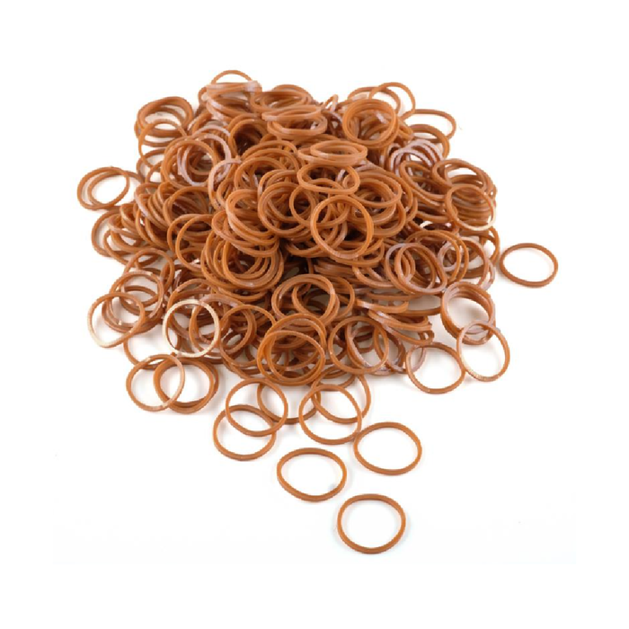 Hair Elastic Small 600pk Assorted Colour Sets - Black, Brown, Clear - Rubber