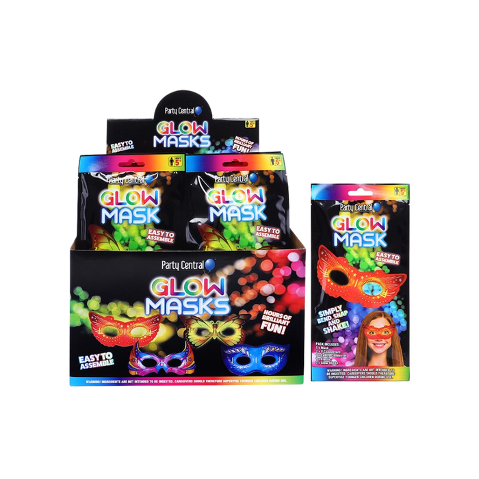 Glow Masquerade Mask - 4 Assorted Designs