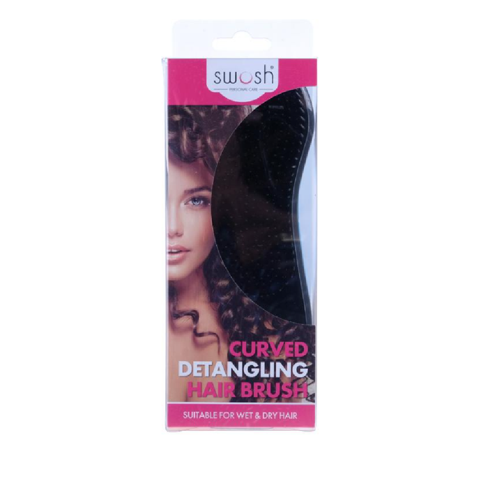 Magic Detangling Hair Brush 18.5cm (Large) - Assorted Colours: Black, White, Blue, Pink