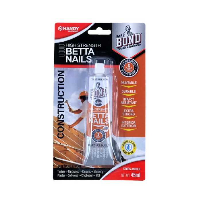 Glue Betta Nails High Strength (Dries Amber) 45ml