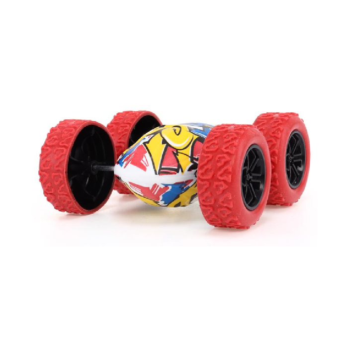 Friction Stunt Car 8cm × 8cm × 3.5cm Red, Green & Blue