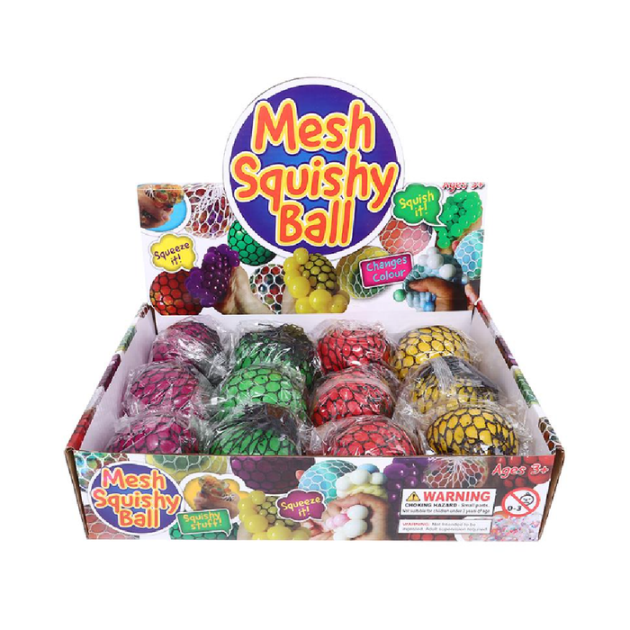Squish Mesh Ball Ø7cm - 4 Assorted Colours