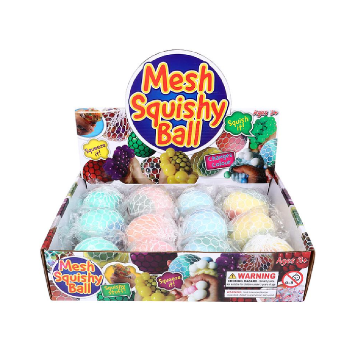 Squish Mesh Ball Ø6cm - 4 Assorted
