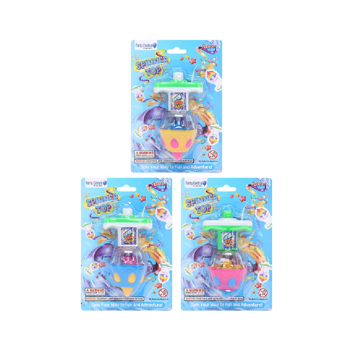 Spinner Top Toy - 3 Assorted Colours