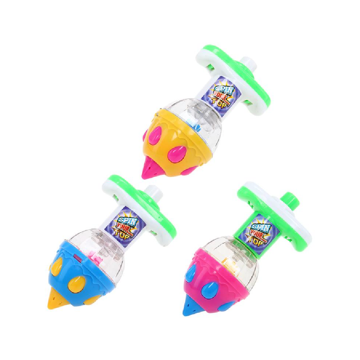 Spinner Top Toy - 3 Assorted Colours