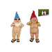 29cm Standing Naked Drinking Gnomes | Gnome and Bird Figurines by Casaliving&nbsp;