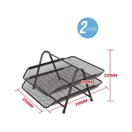 2 Layers Document Tray Black