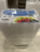 Plastic container with a fruit illustration on a white background