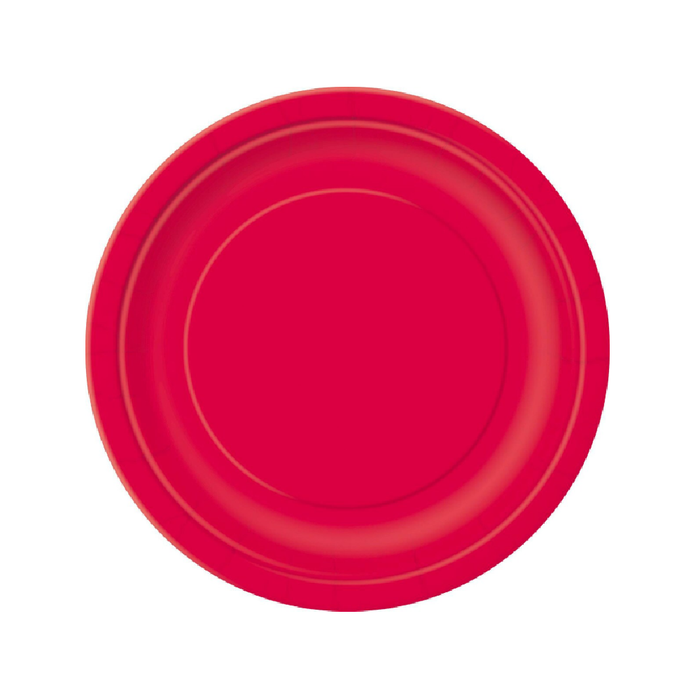Ruby Red 8 × 18cm (7") Paper Plates