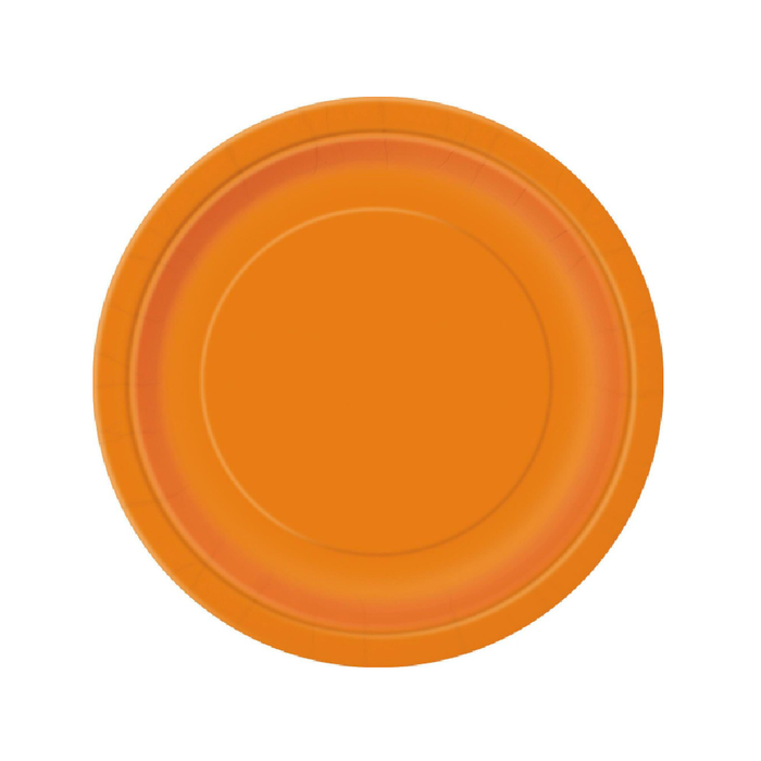 Pumpkin Orange 8 x 18cm (7") Paper Plates