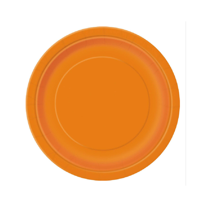 Pumpkin Orange 16 x 23cm (9") Paper Plates