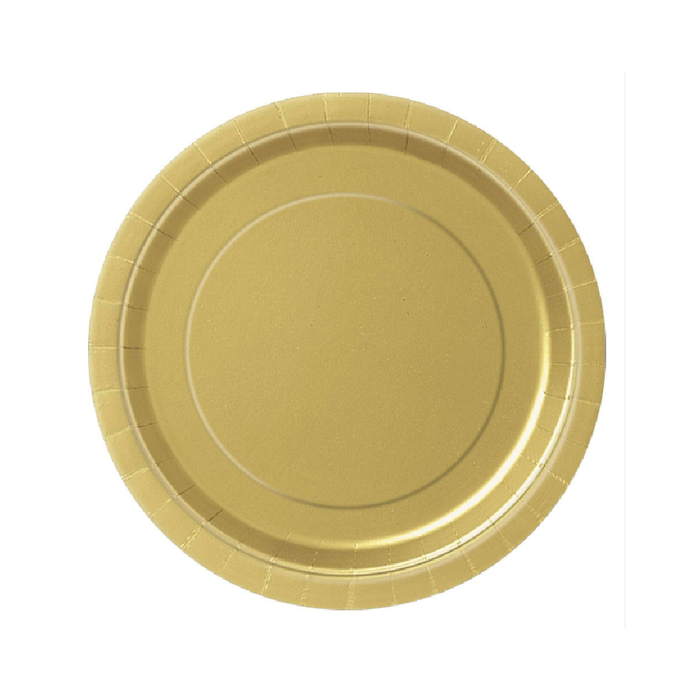 Gold 8 x 18cm (7") Paper Plates