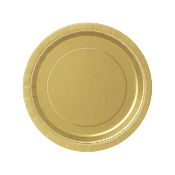 Gold 8 x 23cm (9") Paper Plates