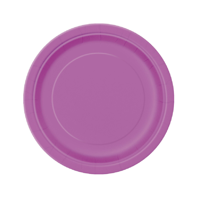 Pretty Purple 8 x 23cm (9") Round Paper Plates