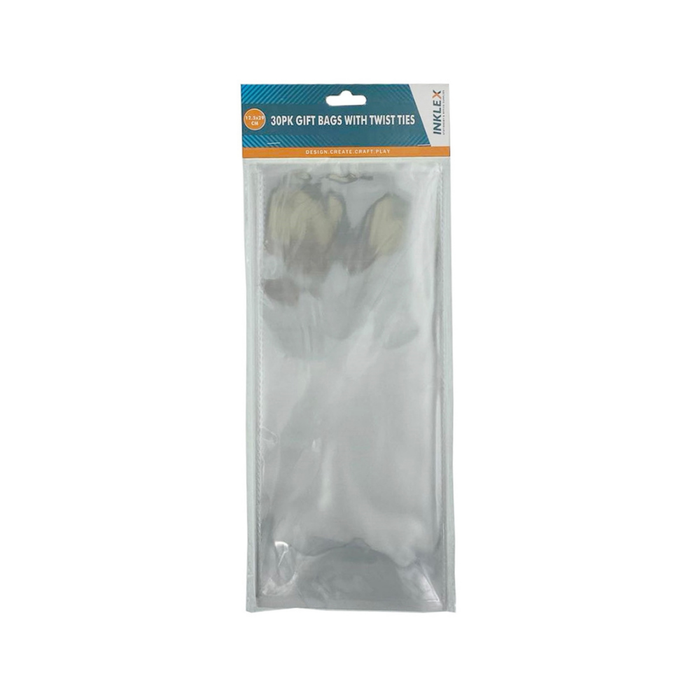 Open-End Cellophane Bags - 12.5 × 29 cm - 30pcs