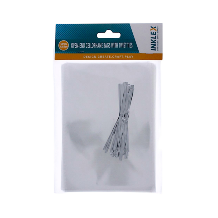Open-End Cellophane Bags - 10.5 × 15 cm - 50pcs