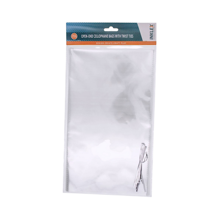 Open-End Cellophane Bags - 16.5 × 29 cm - 30pcs