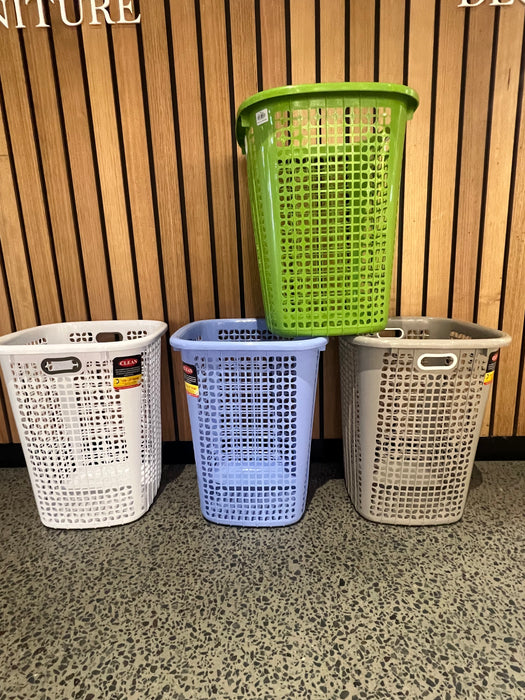 Laundry Basket Square 80L Strong Clothes Container Bathroom Organisation Open Top No Lid Durable