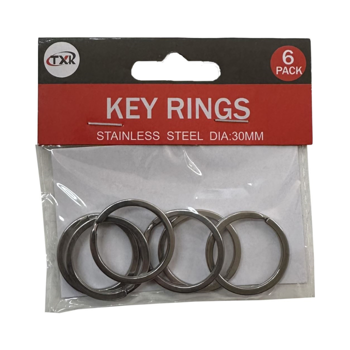 Key Ring - 30mm - 6-Pack