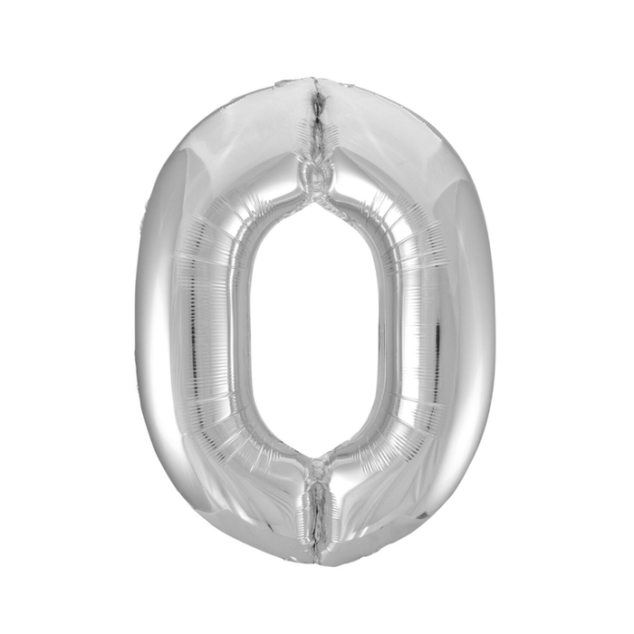 Rainbow "0" Numeral Foil Balloon 86cm (34")