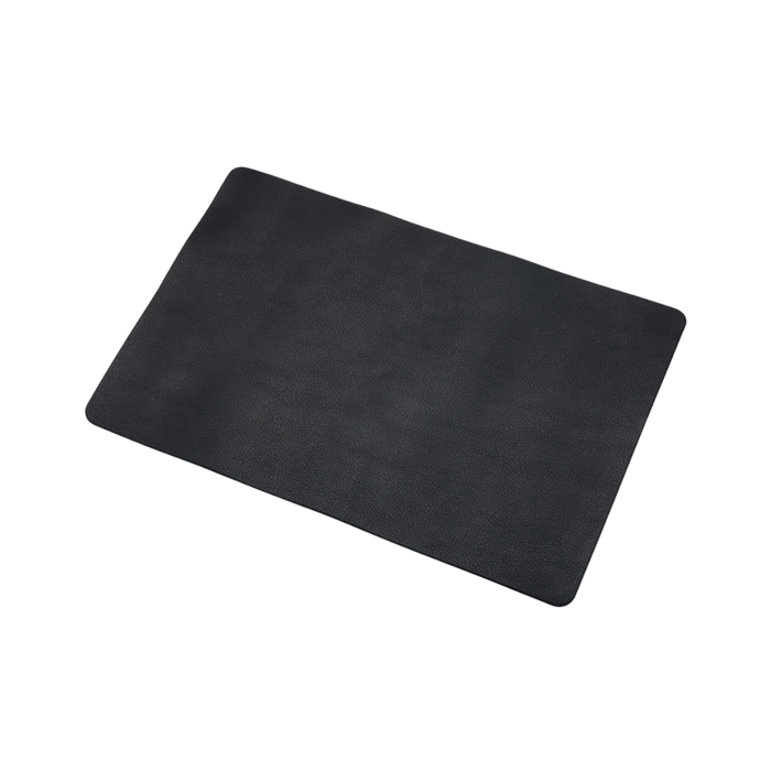 Leather Placemat (Rectangular) - Black, 30 × 45 cm