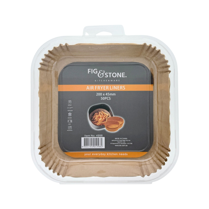 Square Air Fryer Liners - 200 × 45 mm, 50pcs